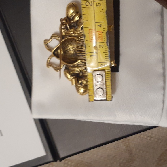 GUCCI VINTAGE SCARAB ZIRCON BROOCH RARE - Picture 6 of 6